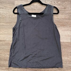 Neiman Marcus Silk Slate Gray Tank Top